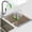Gold, variant on Roll-up drain rack, sink drain rack, kitchen rolling drainer, foldable sink rack mat, stainless steel wire drain rack, suitable for kitchen sink countertop storage, size 17.5 x 11.8 inches.