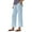 C-Light Blue272, variant on DHFJKG Women's Casual Pants Solid Color Ruffled Hem Comfortable Loose Fit Trousers For Daily Wear Pure Color Stretchy Lightweight With Pockets Soft Trousers