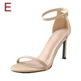 thumbnail image 1 of Zapatos de mujer Moda Color sólido Minimalistic Glitter Flock Thin Band Sexy Temperament Sandalias de tacón alto Wmkox8yii hfjk2086, 1 of 7