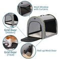 thumbnail image 3 of Jaula para perros PETSFIT plegable de viaje de 90 cm, ligera, gris, 3 of 7