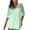 Green, variant on Fesfesfes Tops Fashion Women Summer Printing Short Sleeve V-Neck Casual Blouse Tops Tanktop Bodysuit for Women L(US:8)
