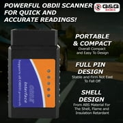Q&Q BASICS OBD2 Scanner Bluetooth, Auto Fault Code Reader Tool, Bluetooth OBD2 Scanner, Blue Driver OBD2 Scanner for Car Diagnostic Interface