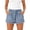 Dark Blue, variant on Women's Denim Shorts Frayed Hem Drawstring Elastic Waist Casual Summer Jean Shorts with Pockets
