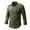 Army Green, variant on Fesfesfes Long Sleeve Shirt Mens Workwear Shirt Plus Size Work Clothes Cotton Long-sleeved Shirt Loose