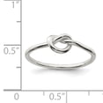 thumbnail image 2 of 925 Sterling Silver Solid Polished Knot Ring Size 6 -  Jewelry Gift for Mom, 2 of 2