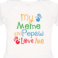 thumbnail image 4 of Inktastic Meme and Pepaw Love Me Boys or Girls Long Sleeve Baby Bodysuit, 4 of 5