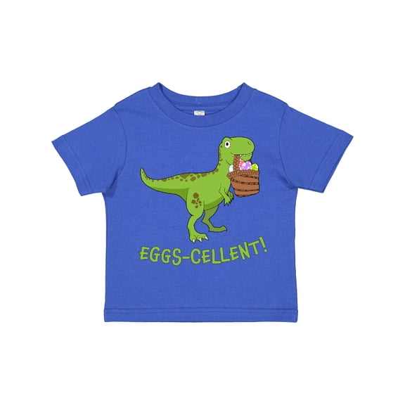 Inktastic Eggs-cellent Cute Easter T-rex Dinosaur Boys or Girls Toddler T-Shirt