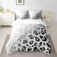 thumbnail image 2 of Castle Fairy Teens Gradient Cheetah Print Twin Bedding Sets 7-Piece,Black Grey Ombre Bedding Comforter Set Microfiber,Abstract Bling Glitter Breathable Sheet Sets,Super Cozy Room Decor,Reversible, 2 of 8