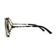 thumbnail image 4 of Womens Squared Butterfly 90s Chic Designer Sunglasses Black Gold Black, 4 of 4
