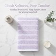 thumbnail image 4 of REGALWOVEN Striped Cotton Bathroom Hand Towels, 13" x 29" Absorbent Soft Decorative Hand Towel Set for Kitchen, Spa, Gym Light Purple 2-Piece, 4 of 6