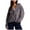 Gray, variant on Ruimatai Women's V-Neck Fuzzy Cardigan Long Sleeve Soft Striped Sweater Open Front Cozy Knit Top for Fall Spring Casual Outfit
