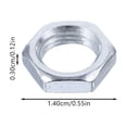 thumbnail image 2 of CRILSTYLEO 200Pcs Metric Lock Nut Assortment Lamp Nut Silver Iron Prevent Loosening Maintenance, 2 of 8