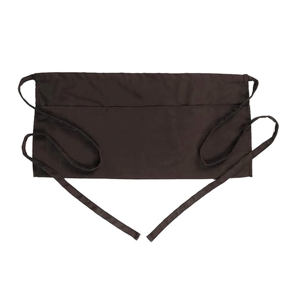 Delantal de trabajo de poliéster con 3 bolsillos, de secado rápido, impermeable, de fácil cuidado, a prueba de polvo, para chefs, panaderos, restaurantes y uso doméstico.