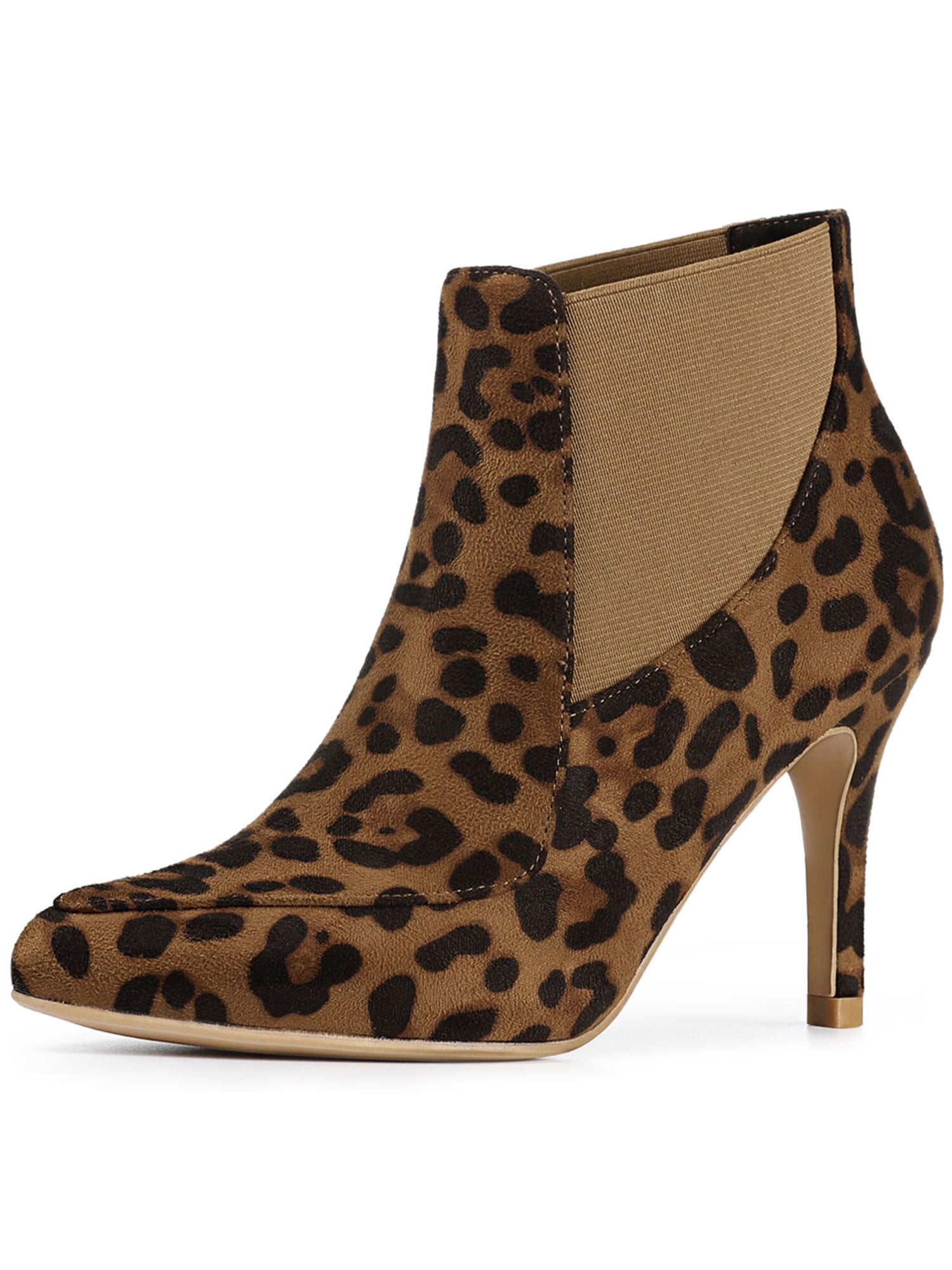 leopard chelsea booties