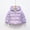 Purple, variant on Fesfesfes Kids Hooded Puffer Jacket Warm Winter Coat for Boys Girls Solid Color Zipper Outerwear Fall and Winter Jacket Childrens Padded Coat(Purple,9 Years)