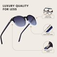 thumbnail image 4 of Gafas de sol DUCO retro redondas polarizadas UV400 para mujeres DC1230, 4 of 6