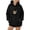 Black-A011, variant on Pet Pouch Hoodie for Women Fleece Kangaroo Pocket Sweatshirt Fuzzy Fleece Kitten Cat Puppy Holder Pet Carrier Pullover Sweatshirts Front Carry Pouch Cat Dogpouch Pullover with Large Pocket