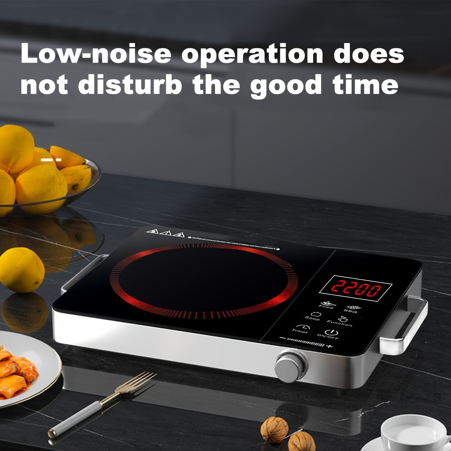 Electric Ceramic Stove, 2200W Ceramic Stove - 2200W Electric Ceramic Stove Infrared Induction Cooker Home Cooktop Cooking Furnace US 110V
