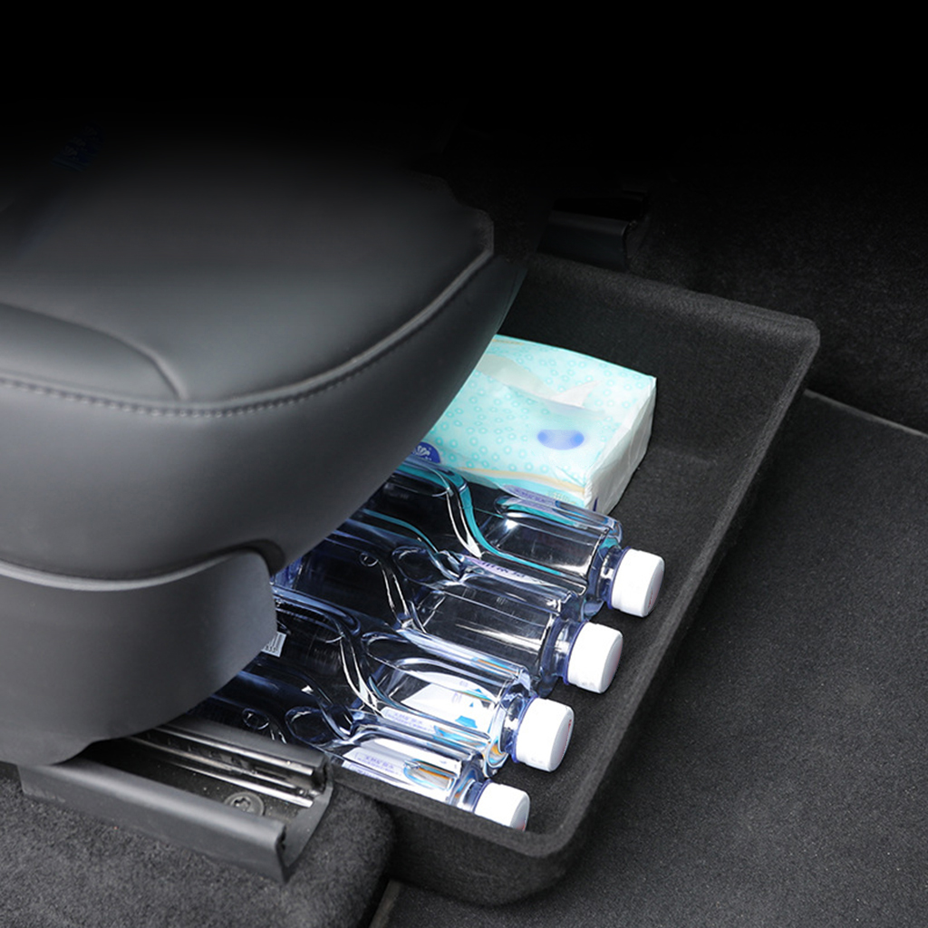 For Car Under for Seat Storage Tray Shockproof Flocking Automobile Interior Under for Seat Organizer