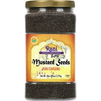 Rani Black Mustard Seeds Whole Spice (Kali Rai) 80oz (5lbs) 2.27kg Bulk PET Jar ~ All Natural | Gluten Friendly | NON-GMO | Kosher | Vegan | Indian Origin