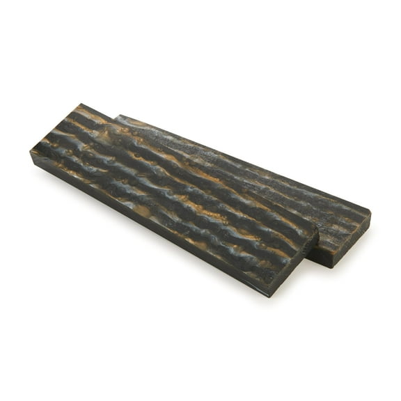 Woodriver Poly Resin Knife Scales 3/8" X 2" X 7" Gold & Silver Pair
