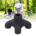 thumbnail image 1 of Cane Quad Base, Heavy Duty 4 Prong Cane Tip ABS Rubber  for 19mm Canes, 1 of 7