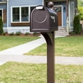 thumbnail image 6 of Gibraltar Mailboxes Northpointe Large, Steel Post Mount Mailbox, Venetian Bronze, NM160V01, 6 of 7