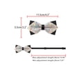 thumbnail image 3 of INSPIRE CHIC Father's Day Men's Diamond Pre-tied Adjustable Neck Tie Fashion Bow Tie for Wedding Party Business Colorful 2, 3 of 5