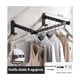 thumbnail image 4 of Tendedero Plegable Para Colgar Ropa 2 Perchas Y Ganchos NEGRO, 4 of 5