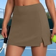 thumbnail image 2 of HVOBTTY Summer Women's Casual Skort High Waist Active Tennis Golf Mini Skirtness Workout Wear Shorts Khaki, XXL, 2 of 5