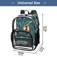 thumbnail image 4 of PVC Transparent Backpacks Clear Backpack for Travel and Outings Swirling Tail Feathers, 4 of 7