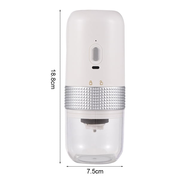 Moulin à café électrique à une Touche, 38 Réglages de Mouture, Petit Moulin à Grains de café avec Batterie Rechargeable USB pour la Maison, le Bureau et les Voyages (BLACK