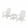 thumbnail image 2 of WestinTrends Tuscany 3PC HIPS Outdoor Adirondack Seashell Chair Set With Side Table, White, 2 of 5
