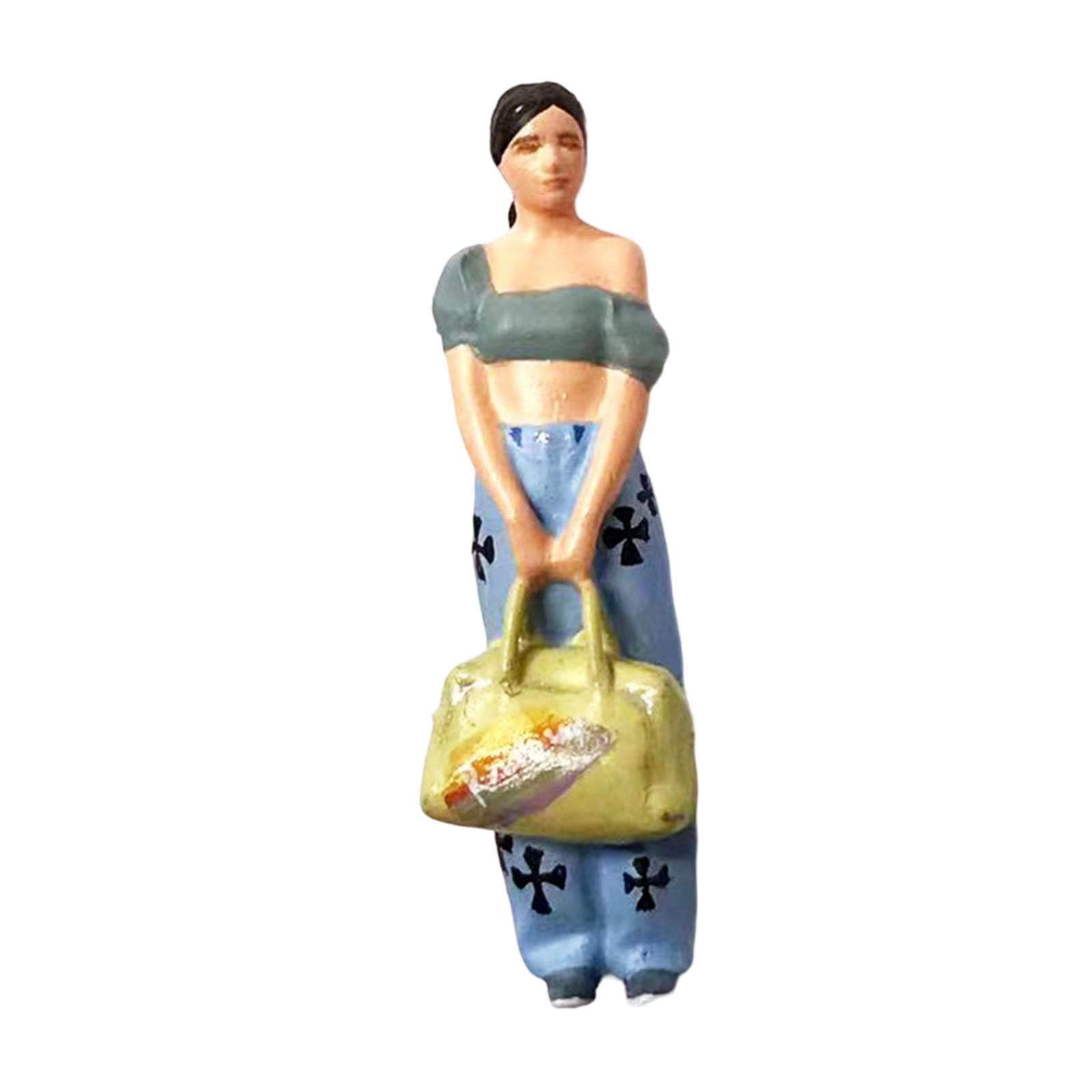 Rushawy 1/64 Scale Miniature Figure Compact 1/64 People Model for Bedroom Home Table A