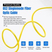 NewYork Cables 15M OS2 SC to SC Fiber Patch Cable | Single Mode Duplex Corning 9/125