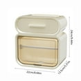 thumbnail image 3 of Rbaofujie Tissue Boxes Bathroom Tissue Box Impermeable Toilet Paper Box Wall-Mounted Punch- Paper Box Toilet Paper Roll Storage Rack To Store Items Tissue Box Holder, 3 of 6
