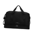 thumbnail image 4 of Bolsa de gimnasio, bolsa de viaje, bolsa de lona, bolsa de mano de gran capacidad, correa de hombro ajustable, bolsa de tela Oxford para fin de Negro, 4 of 9