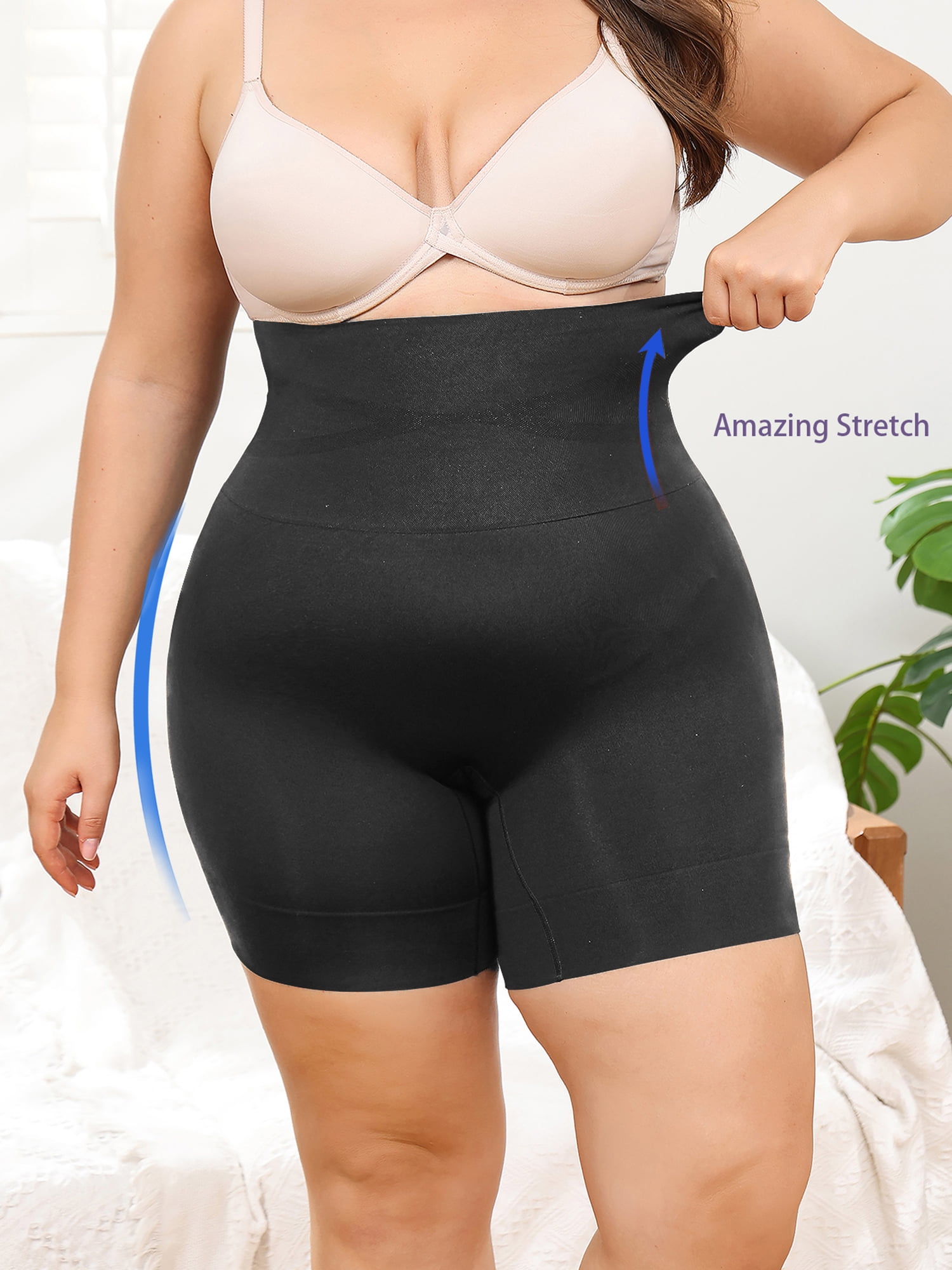 Anyfit Wear Plus Size High Waisted Body Shaper Shorts Shapewear for Women Tummy Control Thigh Slimming Panties