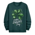 thumbnail image 6 of QUNYINEY Green Men's Sweatshirts Crew Neck Casual Long Sleeve St Patricks Day Tops Loose Drop Shoulder Pullover Sweatshirts, 6 of 6