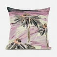 thumbnail image 4 of Hawaii Floral Oil Duo Indoor/Outdoor Pillow with Removable Cover in Gray Pink Cream26x26, 4 of 7