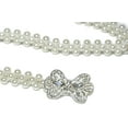 thumbnail image 4 of Zhengup Women Bridal Pearl Belt White Beaded Crystal Rhinestone Retro Waist Belt for Wedding Dress, 4 of 8