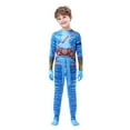 thumbnail image 4 of Kids Neytiri Cosplay Jumpsuit Halloween Aliens Bodysuit Outfit for 3-9T, 4 of 5