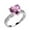 B, variant on Penkiiy Shiny Full Diamond Heart-Shaped Pink Gemstone Ring Diamond Ring Eternity Engagement Wedding Band Ring for Women