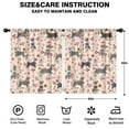 thumbnail image 2 of Blackout Kids Curtains,Schnauzer Dog and Flower Floral Childrens Insulated Curtains Set Of 2,Bedroom Essentials,Toddler Room Decor 52x63in(132x160cm), 2 of 4