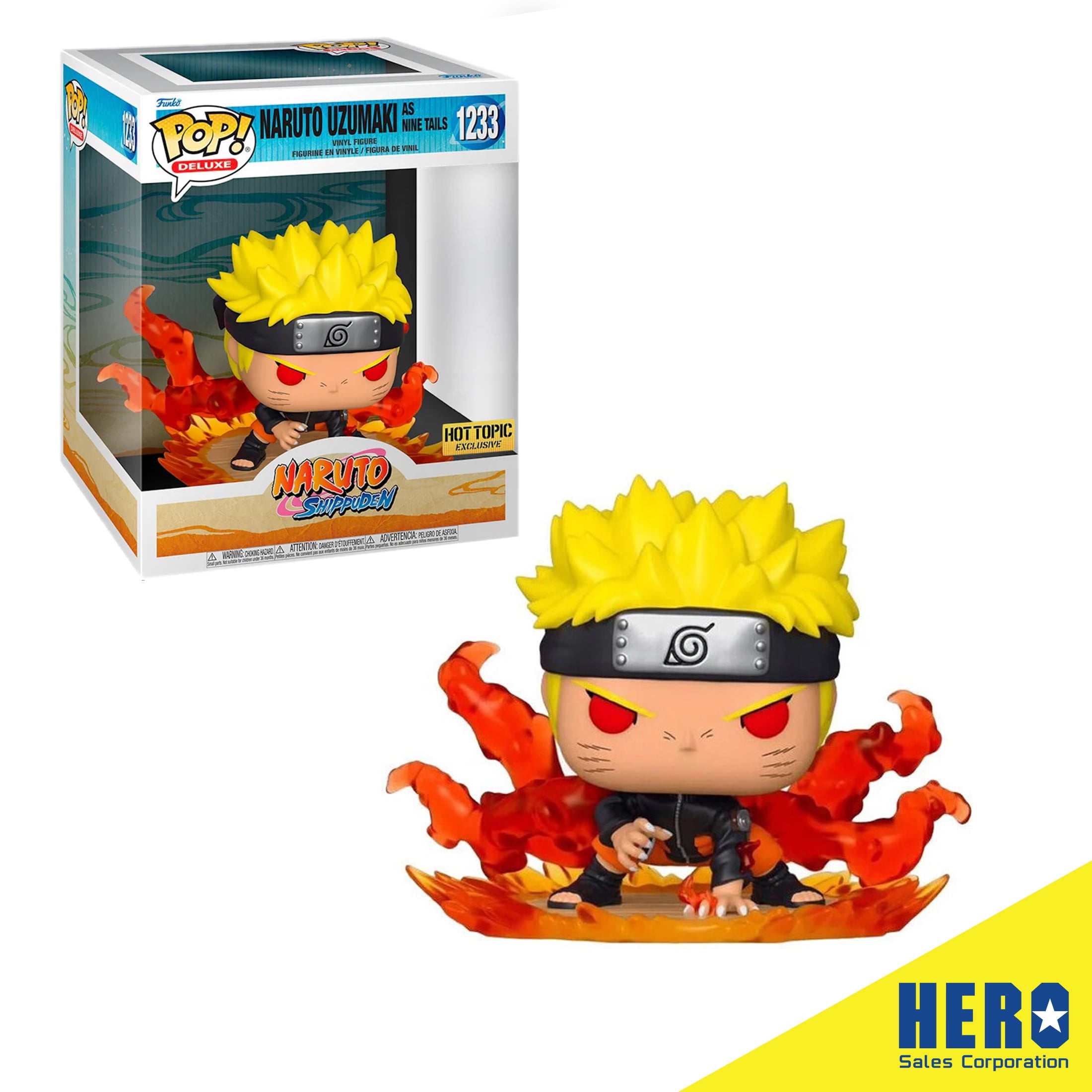 Funko Deluxe Naruto Uzumaki as the nine tails #1233 Hot