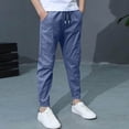 thumbnail image 2 of Gubotare Boy Dress Pants Boys Chino Pants School Uniform Stretch Straight Fit Flat Front & Comfortable Waistband Youth Trousers Size 10-11 (Dark Blue,10-11 Years), 2 of 8