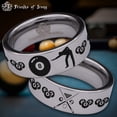 thumbnail image 2 of 9 and 8 Ball Billards Couple Tungsten Carbide Ring, 2 of 10