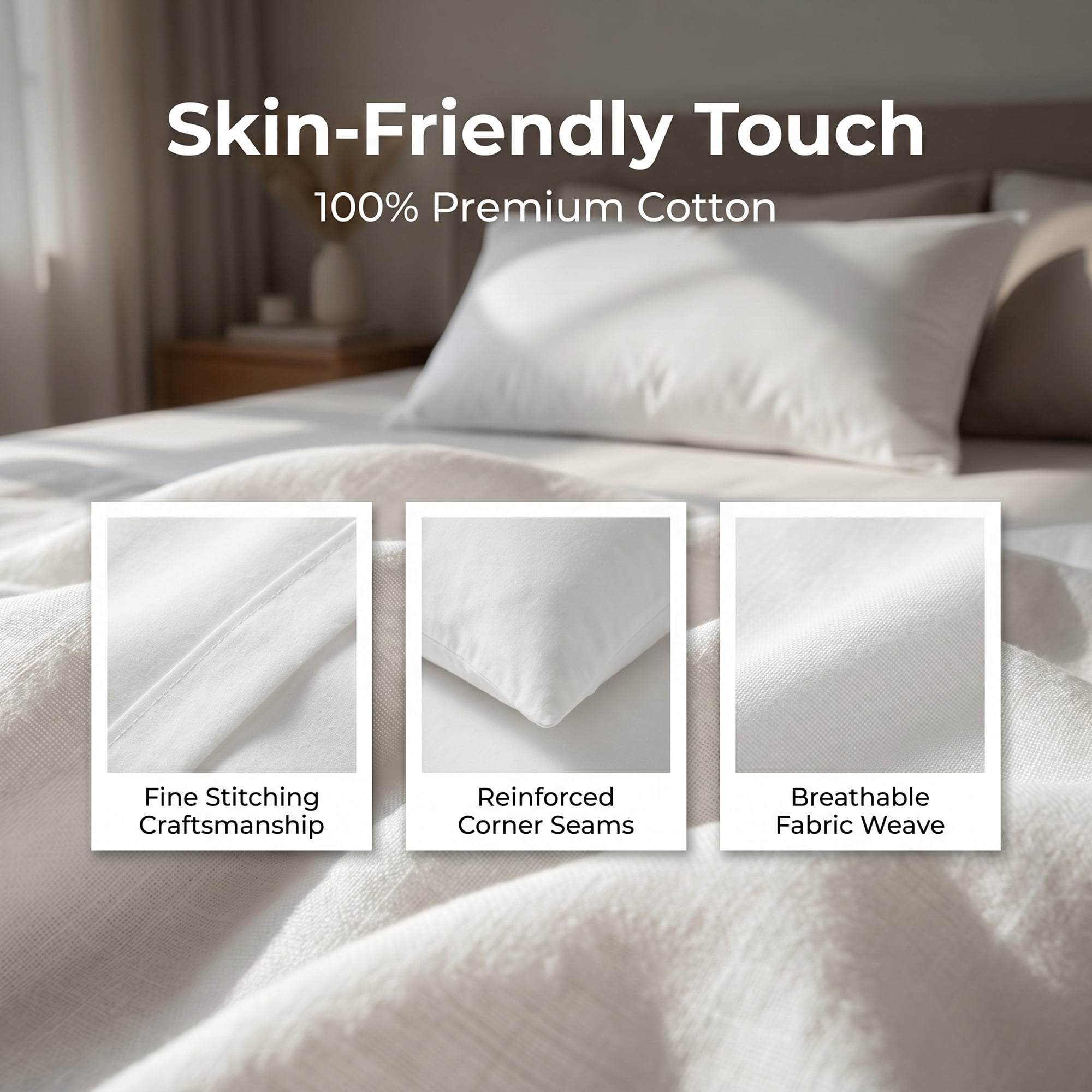 Unique Bargains Thin Polyester Single-Layer Envelope-Style Pillow Protector White