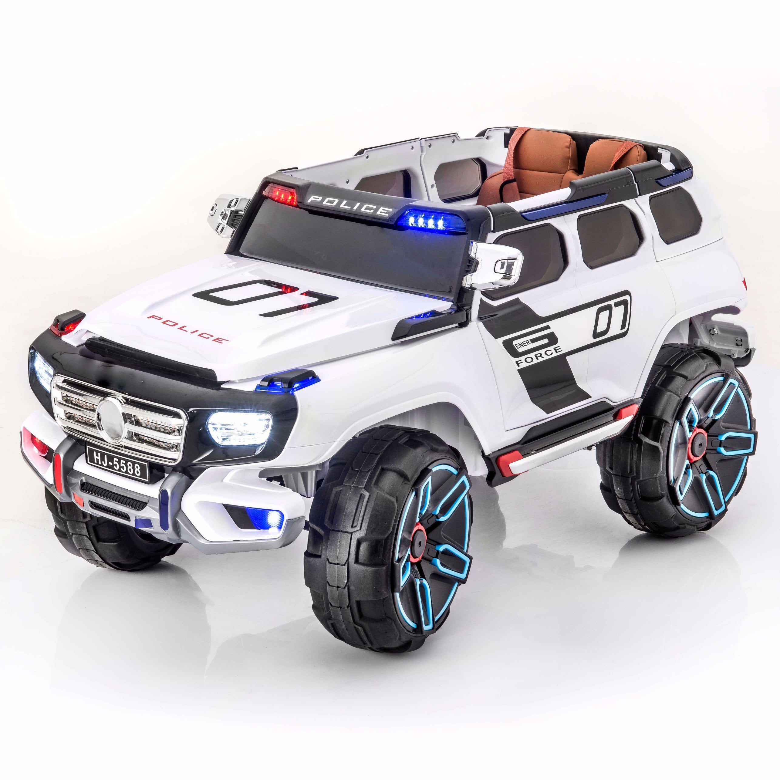 Premium Police Edition 12V Battery Powered Ride On Electric Toy Car For