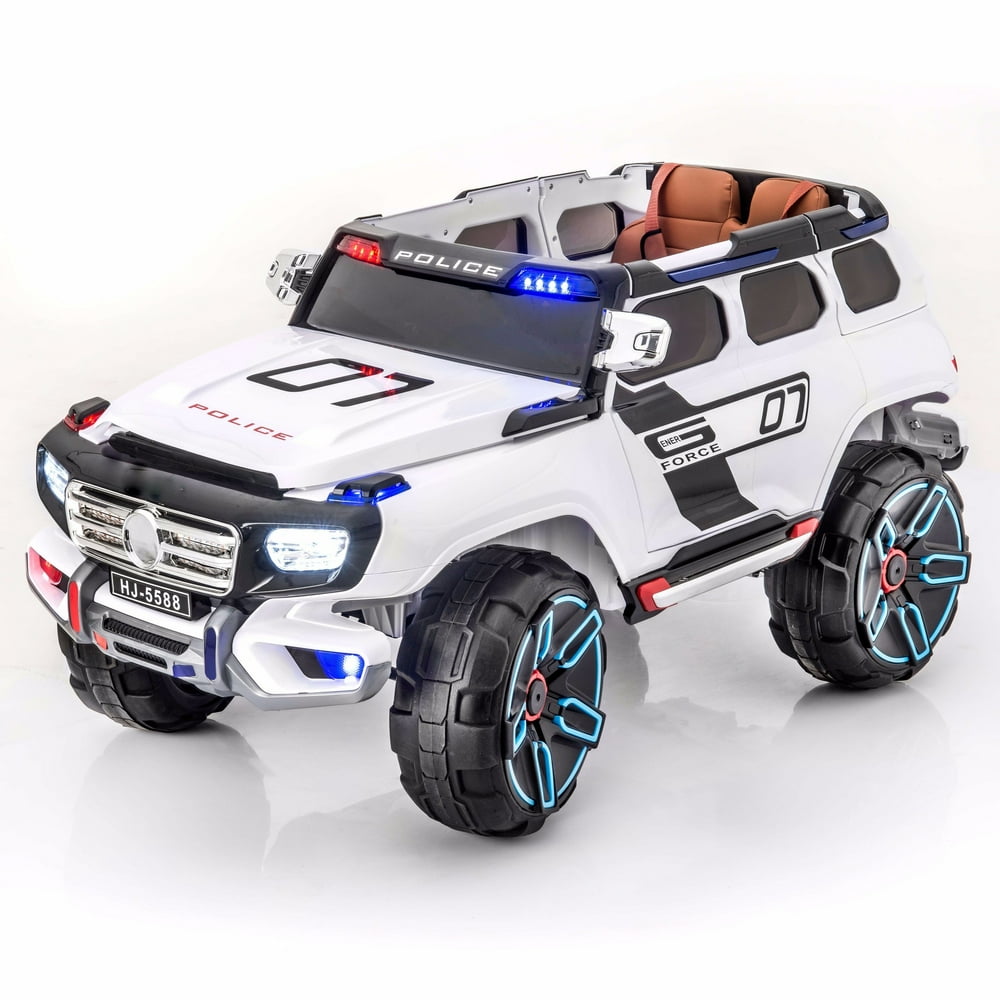 Premium Police Edition 12V Battery Powered Ride On Electric Toy Car For